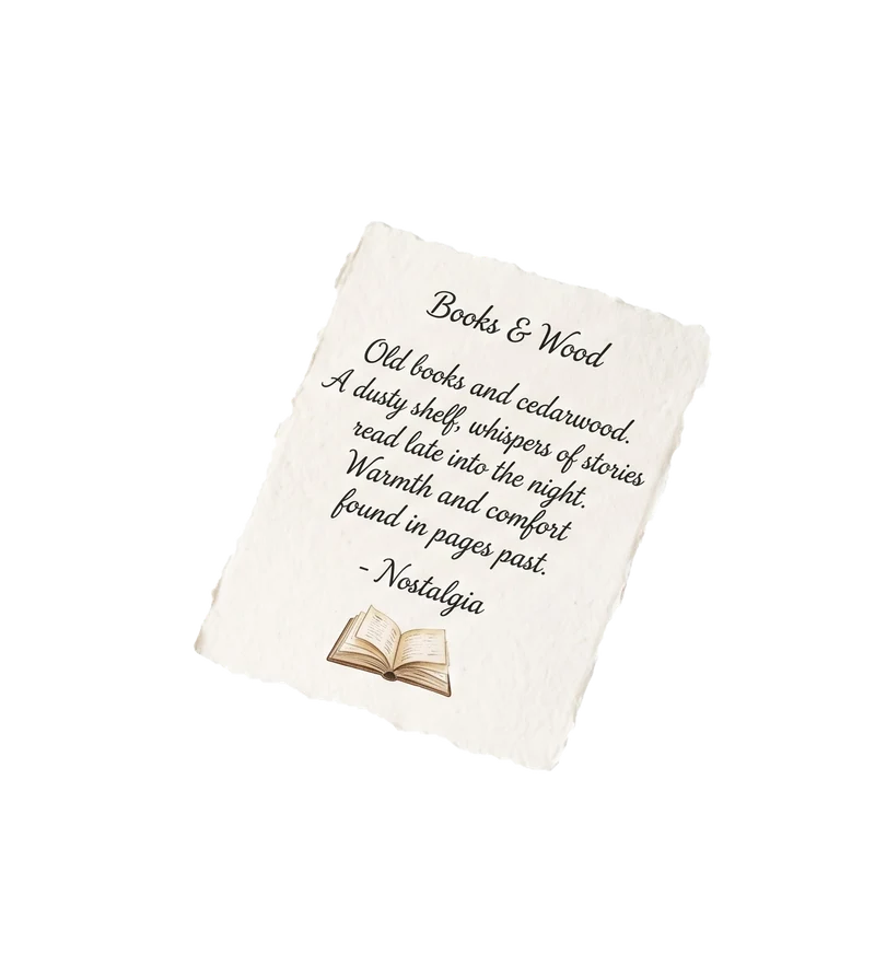 Handwritten poetry card