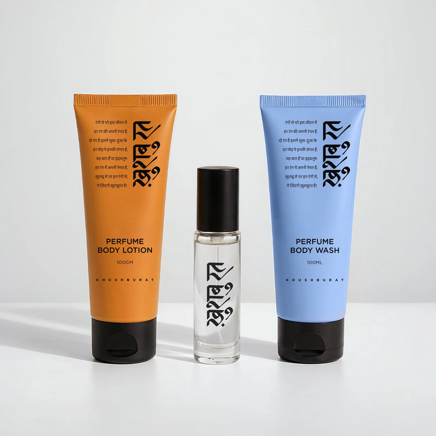 Khushburat 3-in-1 Combo | Discovery & Travel Pack — Perfume, Body Lotion & Body Wash